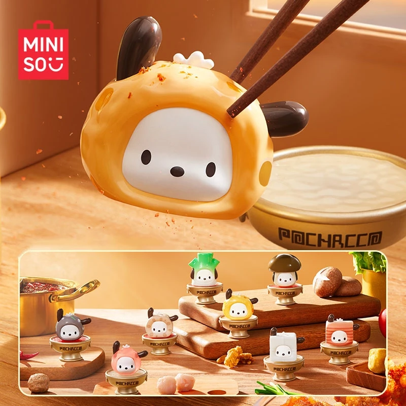 

MINISO Pochacco Hot Pot Party Series Blind Box Guess Bag Original Toys Doll Cute Action Anime Figure Ornaments Collection Gift