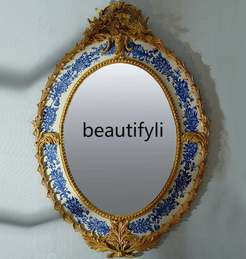 

American European Retro Home Decor Wall Hanging Living Room Creative Accessories Soft Decoration Hanging Mirror