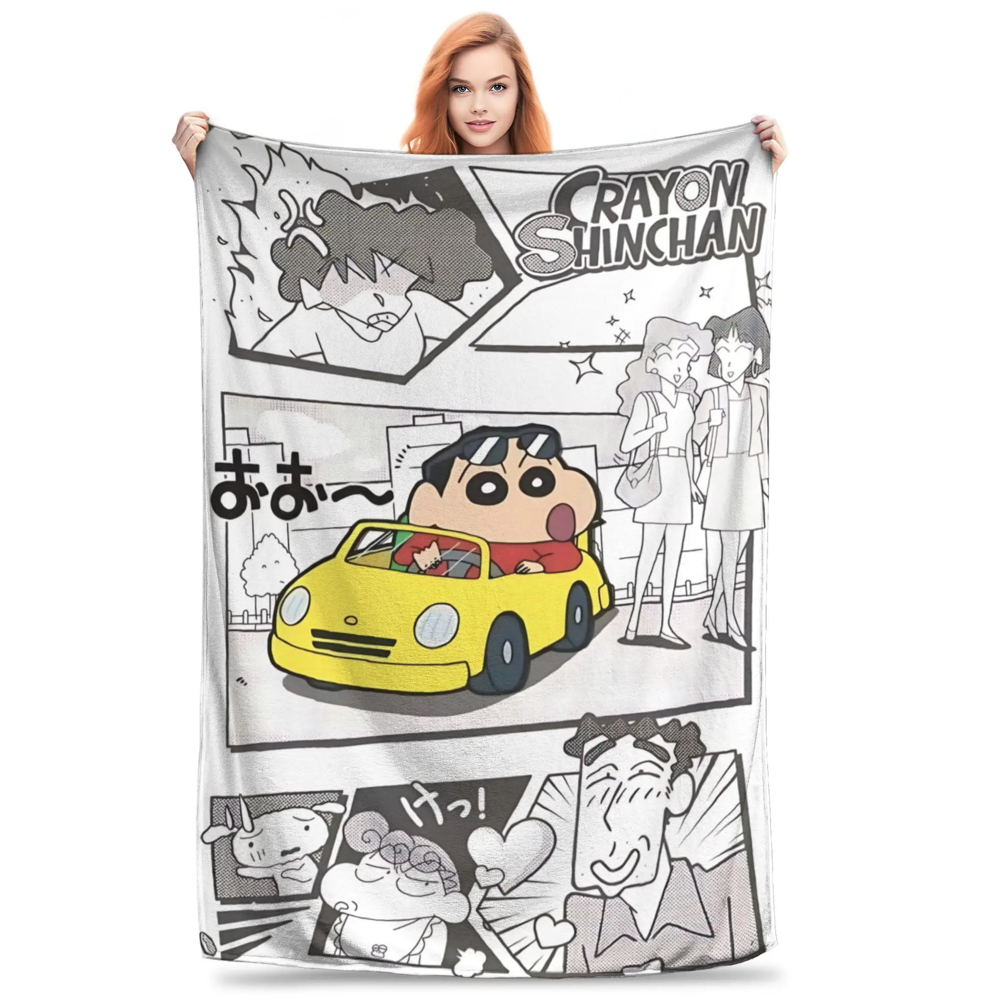 1PC Crayon S Shin chan  home room decorations Winter Blankets for Adults Bedding Home Interior Sofa Knee