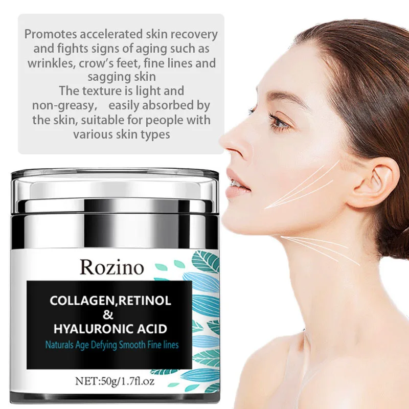 Hyaluronic Acid Collagen Retinol Face Cream Firming Nourishing Moisturizing Brightening Face Creams Facial Skin Care