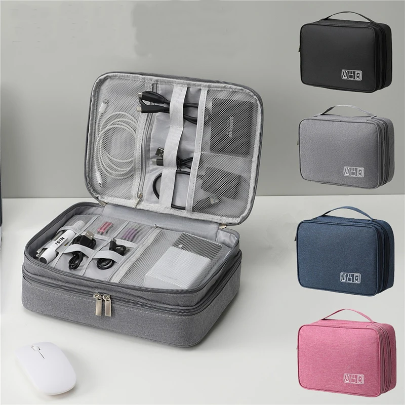 

Cable Storage Bag Waterproof Digital Electronic Organizer Portable USB Data Line Charger Plug Storage Bag Travel Cable Organizer