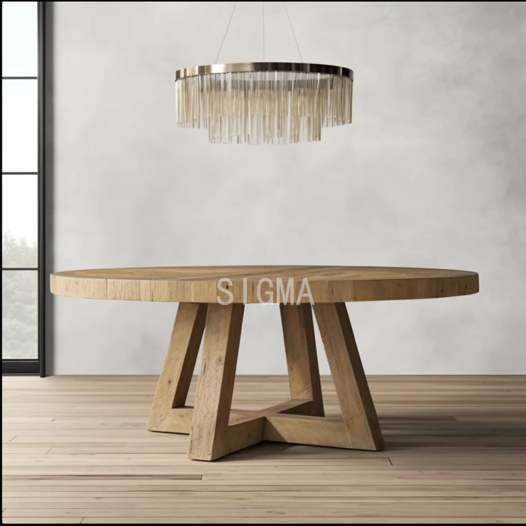 Luxury Solid Wood Dining Table Chairs Master Design Customized Size 6-Seats Durable for Dining Room Hotel Villa