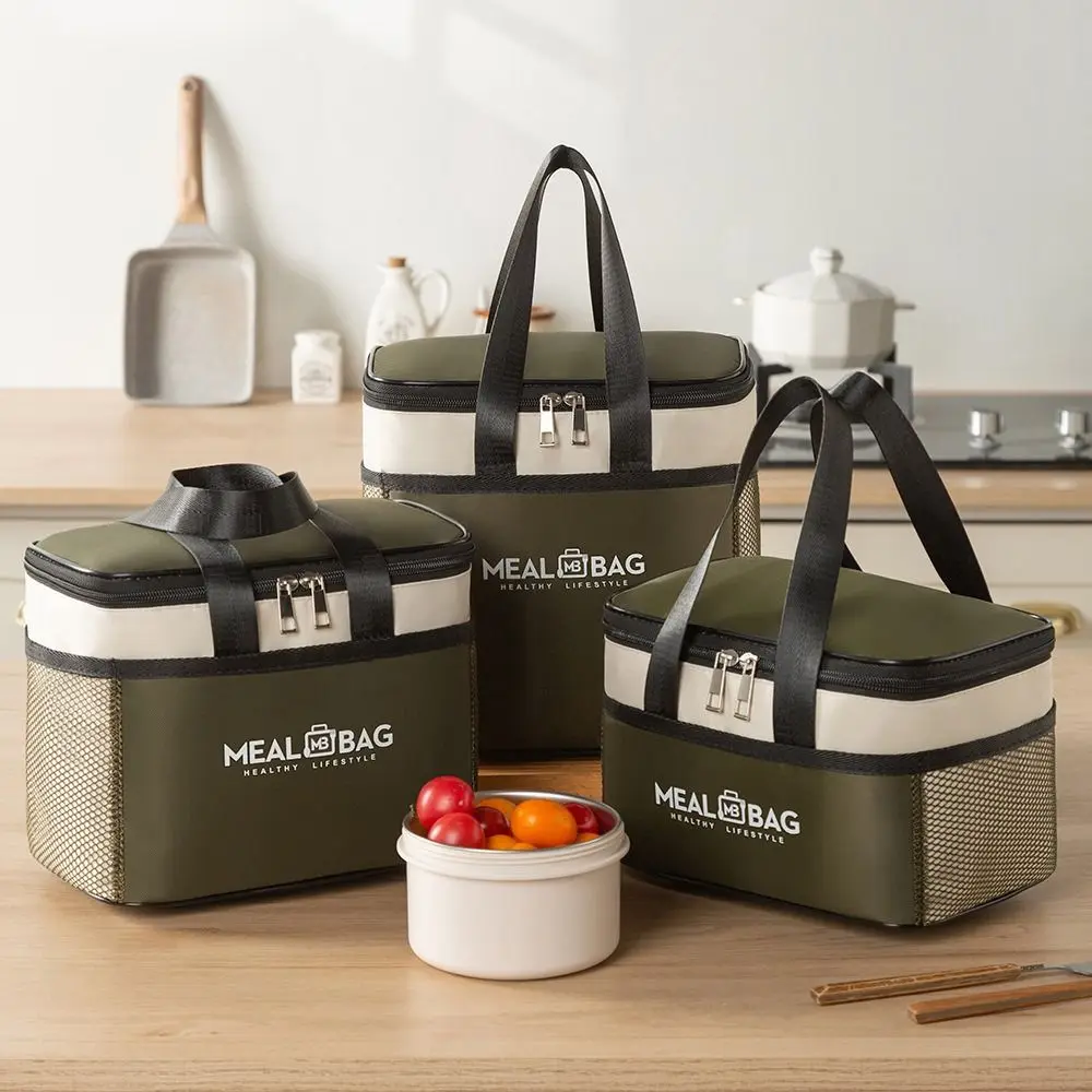جديد المحمولة الألومنيوم احباط علب الاغذية حقيبة التخزين أكسفورد معزول حقيبة عزل حراري الحرارية مقاوم للماء حقيبة الغداء نزهة