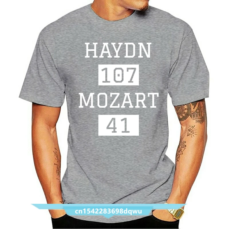 Men Short Sleeve Tshirt Haydn Mozart Symphony Scoreboard T Shirt Hot Women t-shirt