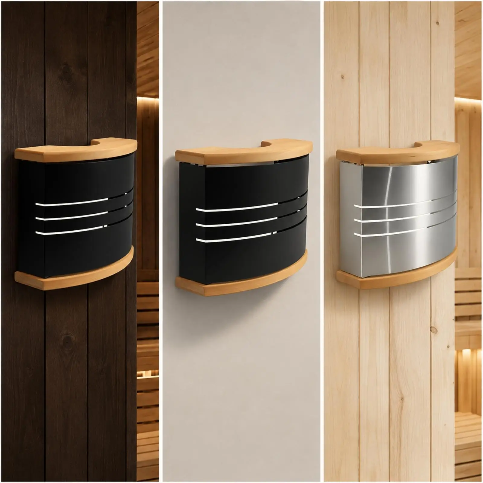 Sauna Light Lamp Shade Steel Wood Frame for Steam Room E14 Bulb Heat Resistant Cover