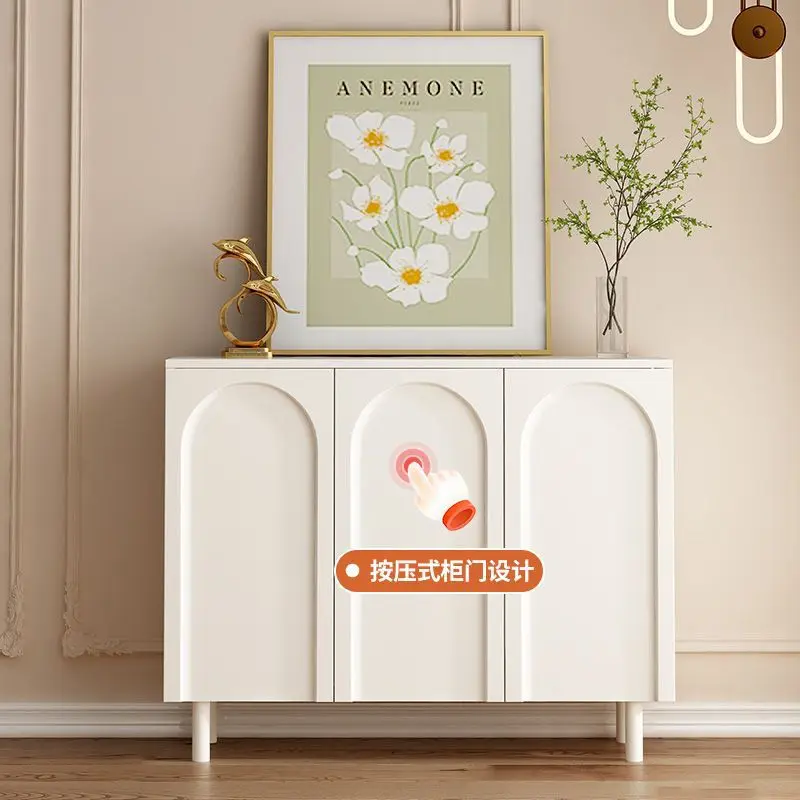French retro home multi-function cabinet ins cream wind storage sideboard