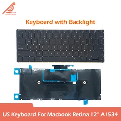 Laptop A1534 US Layout Replacement Keyboard For Macbook Retina 12
