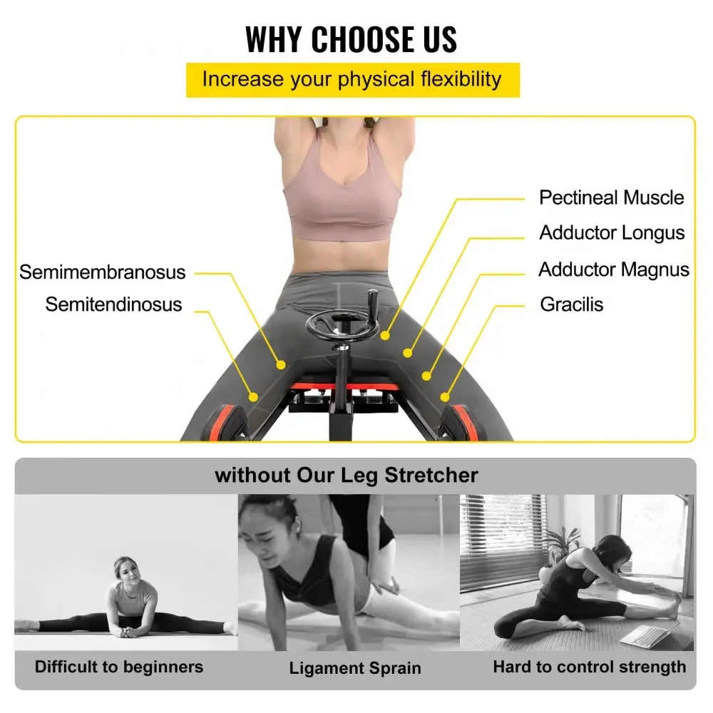 VEVOR Chân Miếng Dán Máy Chân Có Thể Điều Chỉnh Chia Tập Luyện Võ Thuật Gear Nhà Yoga Dance Tập Thể Dục Đào Tạo Thiết Bị