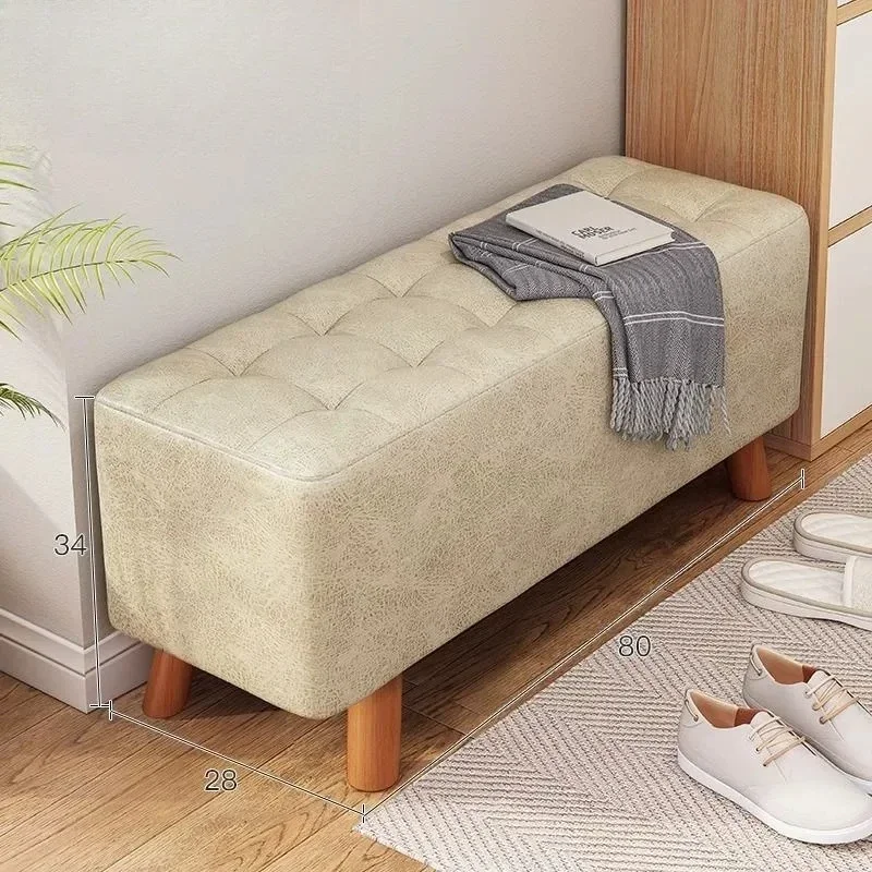# Brown Modern Stool Clearance Square End Of Bed Original Stool Pouffe Upholstered Muebles Para Hogar Living Room Furniture