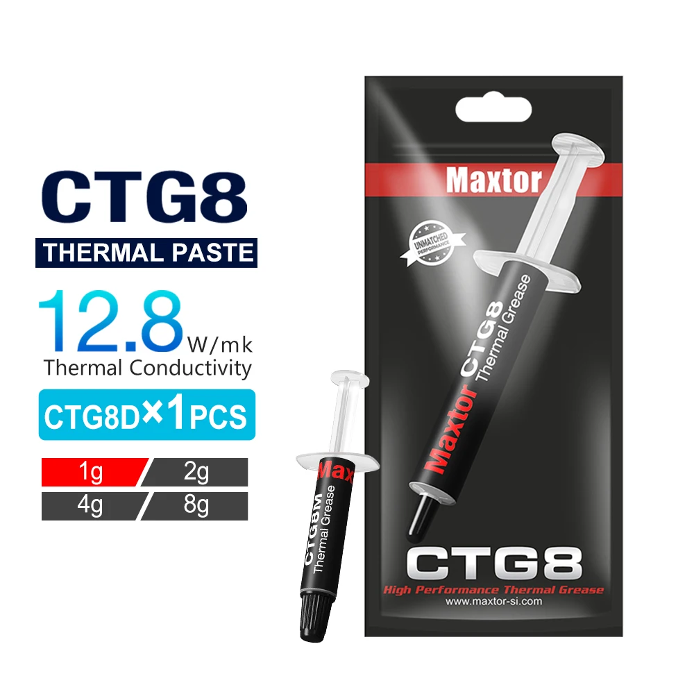 12.8W/mk  Maxtor CTG8 Cpu gpu cooler cooling plasterCooling Fan High Quality Thermal Paste Processor Grease