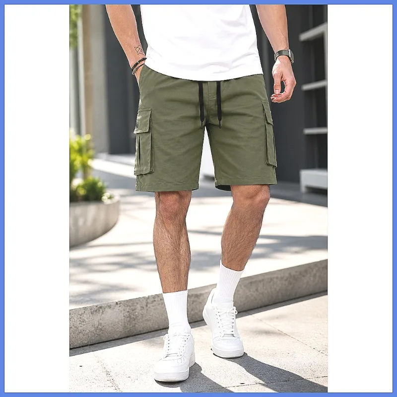 Men's Summer Cargo Shorts Plus Size Tactical Multi-Pocket Lightweight Breathable Outdoor Hiking Camping Running Gym Work Casual
