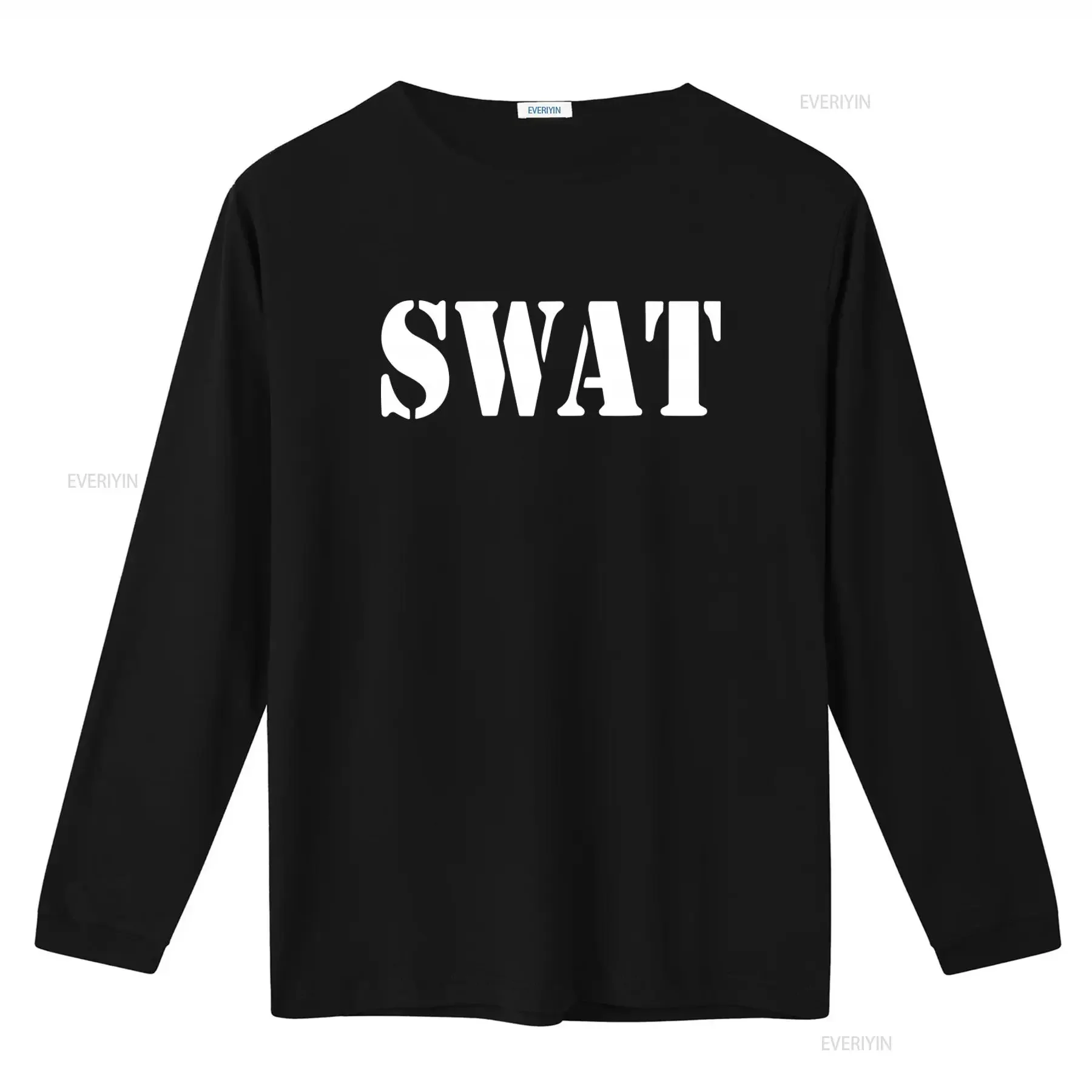 Swat T Shirt Mens Sniper Special Weapons And Tactics Fancy Dress Cotton vintage Washed Top For Everyday Wear Versatile