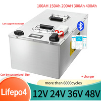 12V 24V 36V 48V 100AH 150Ah 200AH 300Ah 400Ah lifepo4 lithium battery bluetooth BMS APP for solar inverter EV Fishing boat