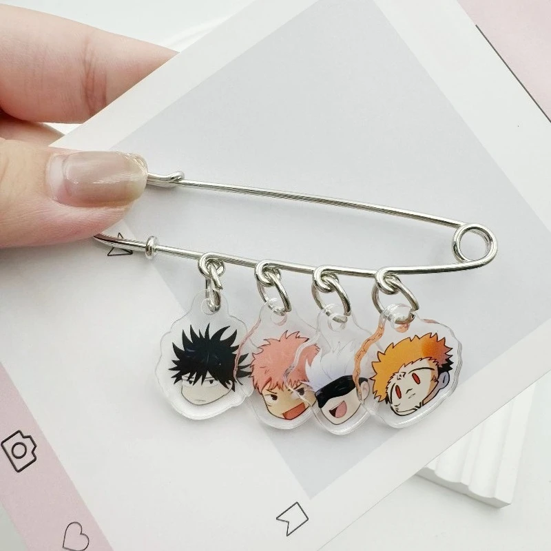 

New Anime Jujutsu Kaisen Gojo Satoru Ryomen Sukuna Acrylic Badge Backpack Clothes Brooch Pins Accessories Cosplay Props Gift