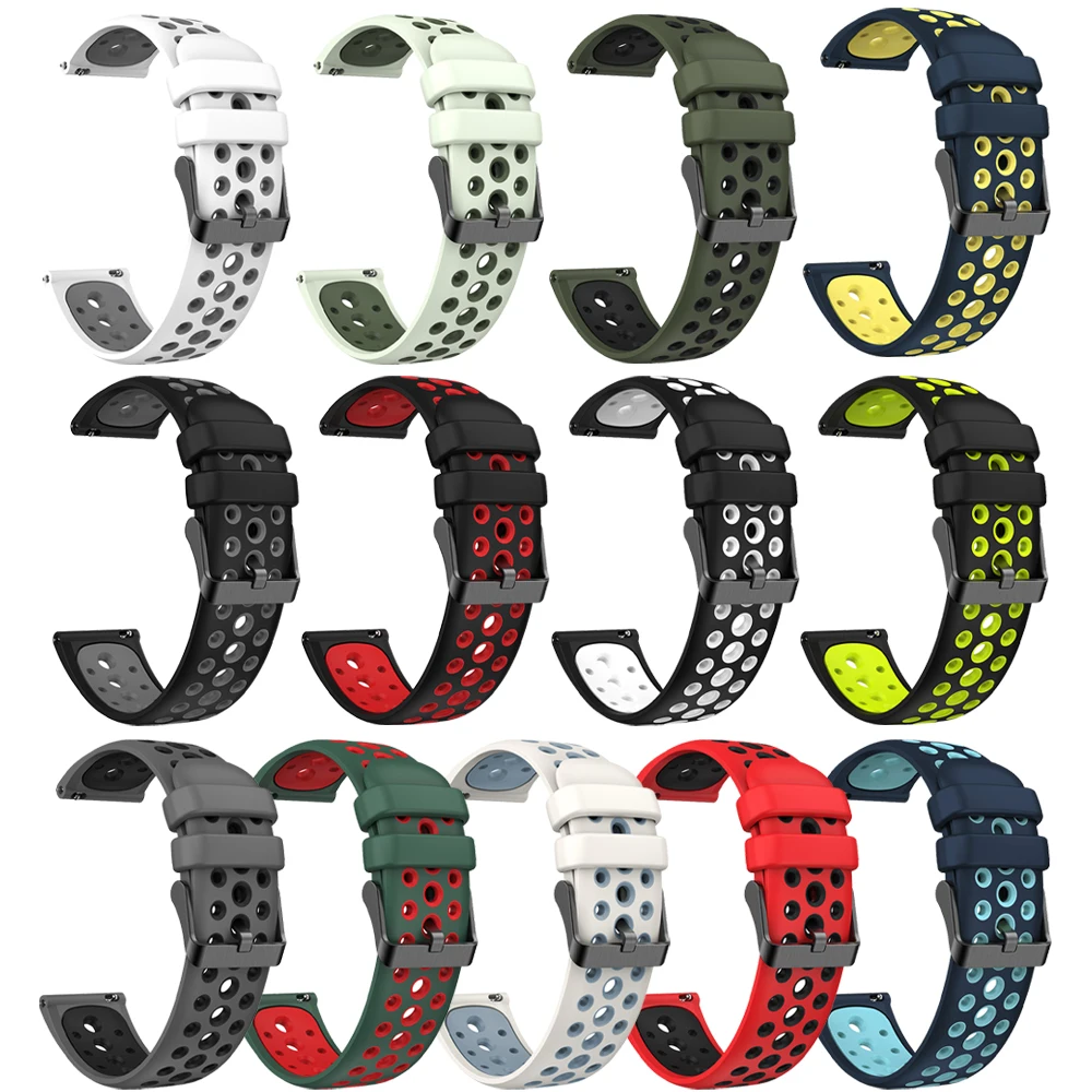 22Mm Tweekleurige Horlogebandje Voor Suunto Vertical/Suunto 9 Peak Pro Dlc/Suunto5 Piek Vervangende Band Siliconen Polsbandjes