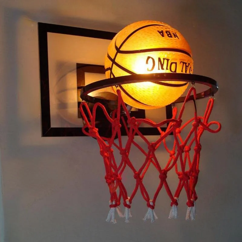 Art Decor Basketball Lamp Children light kid Bedroom Wall mounted  Light Bedside  Stair Aisle indoor wall Lighting