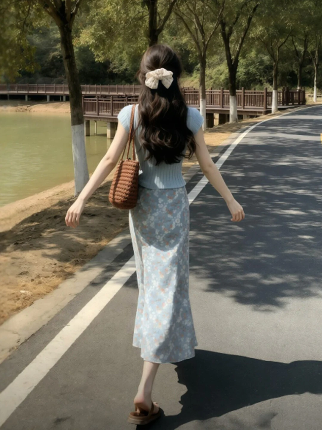 

Gentle Wind Unique Beautiful Floral Half Skirt Two Piece Set Anti Aging Whole Set Summer 2026 Comfortable Fashionable Women's...
