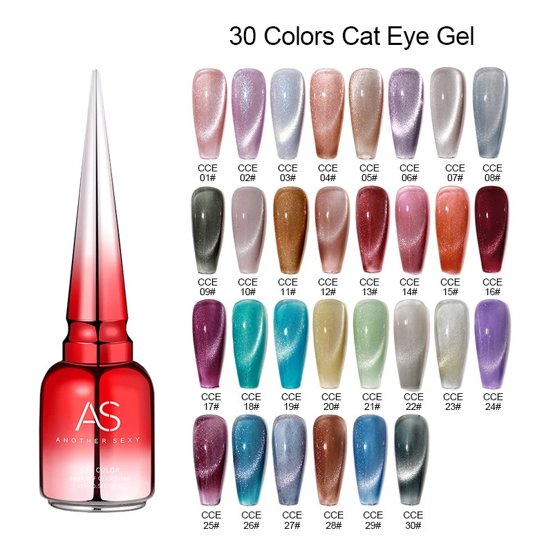 AS Crystal Cat Eye Gel smalto per unghie olografico UV Soak Off Gel lacca Gel ibrido magnetico vernice per Manicure