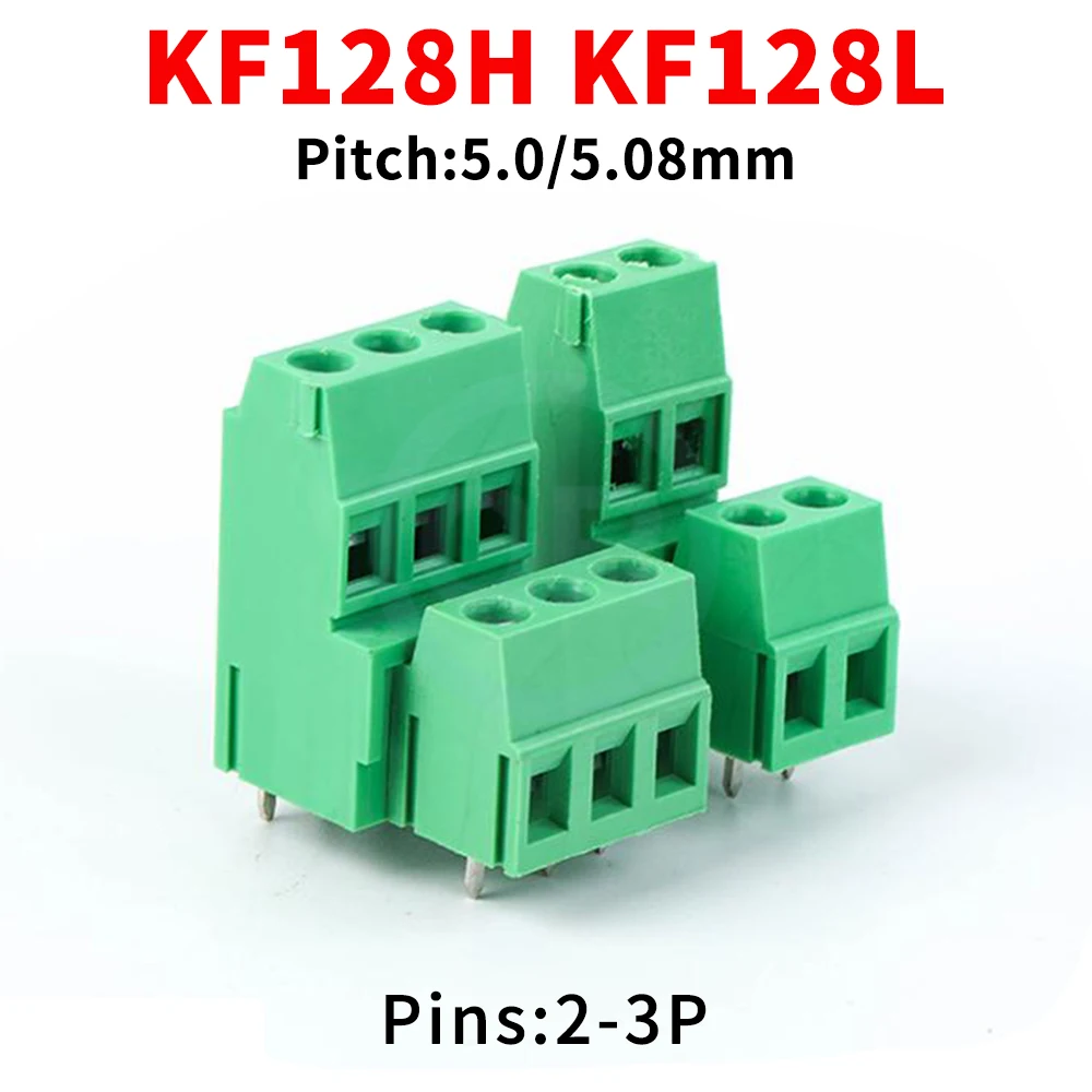 (10 pcs) KF128H KF128L KF128HL 5.0mm 5.08mm Screw PCB Terminal Block Double Row Double Layer High/Low AM128L 128H - 5.0 / 5.08