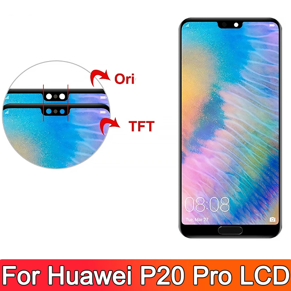 6.1\'\' AAA+ Display for Huawei P20 Pro LCD Touch Screen Digitizer Assembly Replacement for Huawei P20 Pro CLT-L09 CLT-L29 Screen