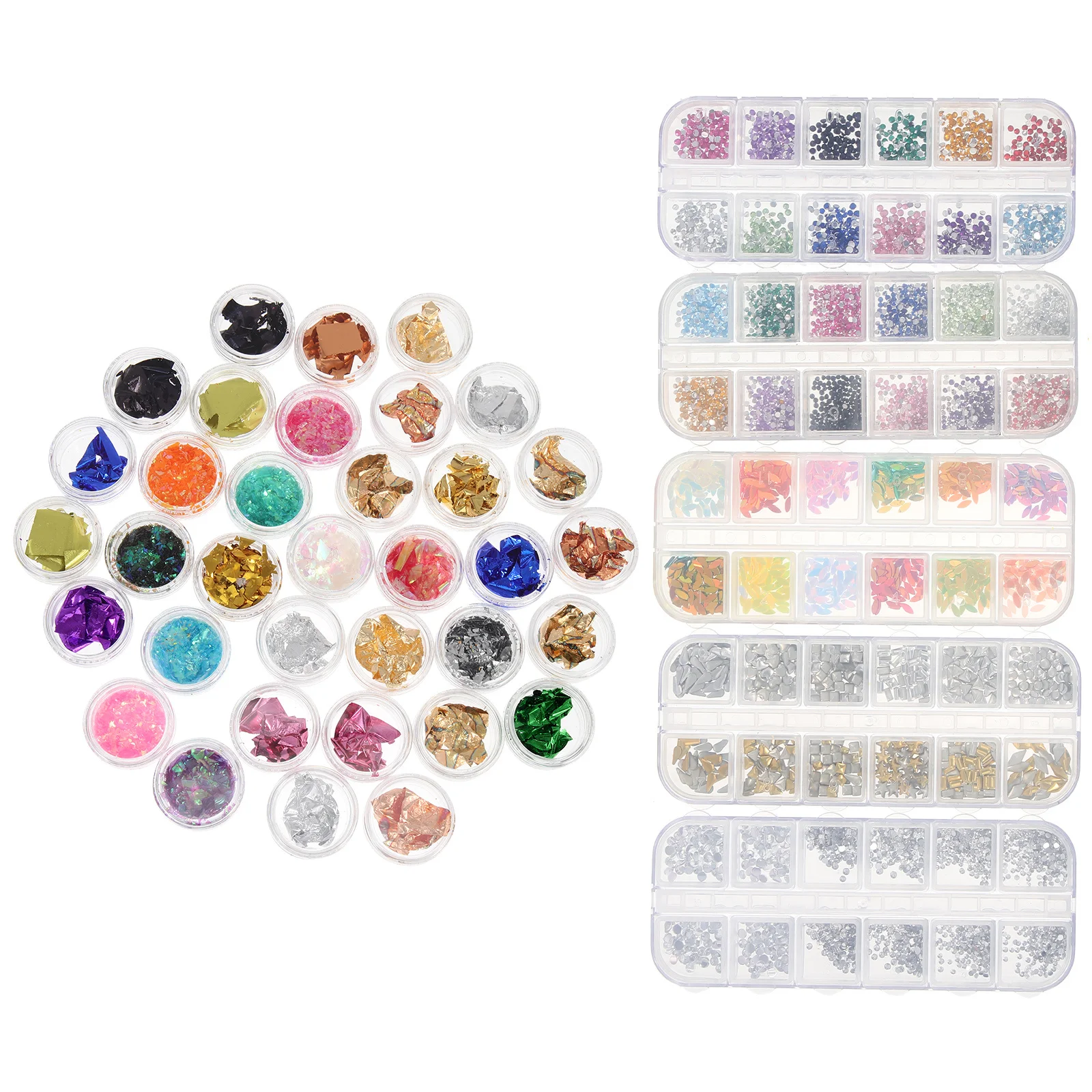 ชุดตกแต่งเล็บกระดาษฟอยล์สีสันสดใส 1 ชุด ง่ายต่อการตกแต่งเล็บด้วยตัวเอง สำหรับเล็บธรรมชาติและเล็บปลอม ของขวัญสำหรับผู้หญิง อุปกรณ์เสริมความงามเล็บ