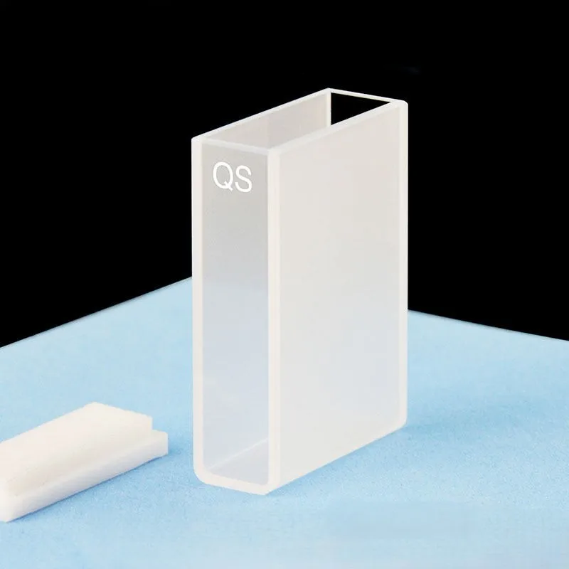 30mm quartz colorimetric dish with two-way light transmission, UV high transmittance, data pairing for scientific research