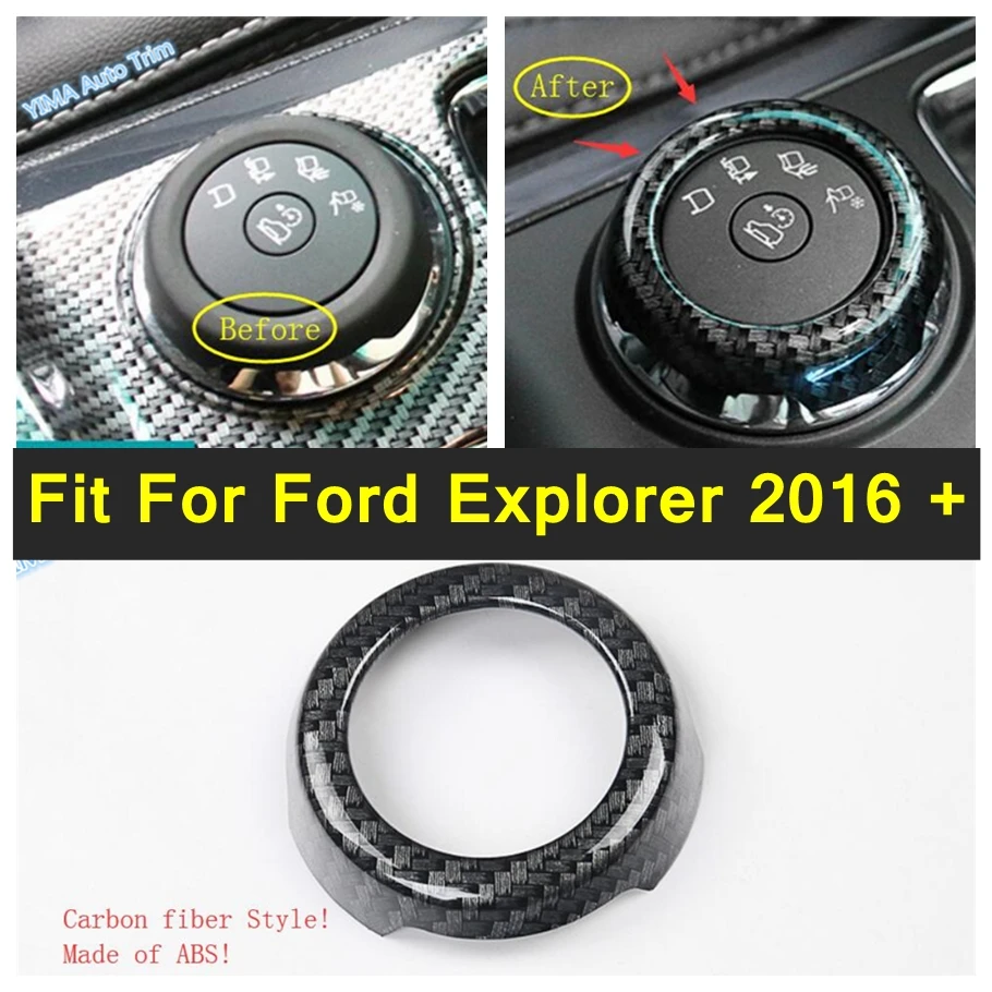 

Car Central Console Drive Knob Adjustment Decor Ring Cover Trim For Ford Explorer 2016 - 2019 Matte / Carbon Fiber Accessories