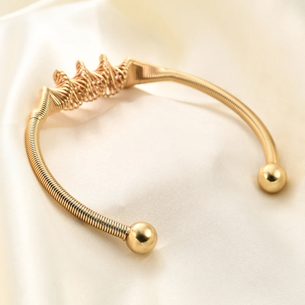 Fashion Stainless Steel Geometry Cuff Bracelet For Men Women Gold Silver Color Bangle Party Jewelry Accessories Wholesale image 4