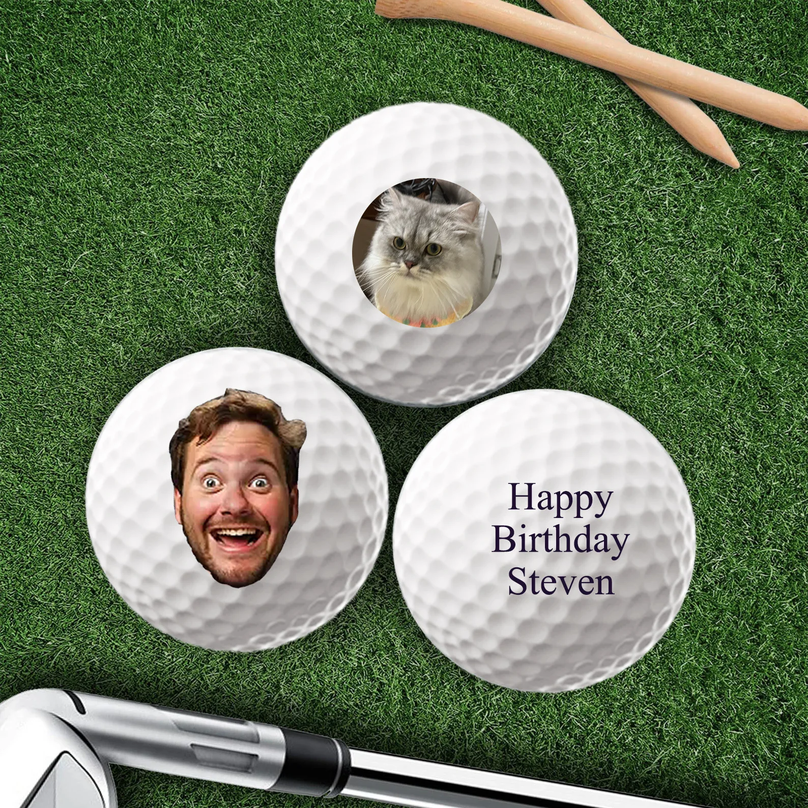 Custom Photo Golf Ball Personalized Logo Text Print DIY Customized Golf Ball Sports Gift