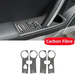 For Mazda MX-5 MX5 Miata NC 2009-2015 Door Control Panel Armrest Cover Sticker Roadster Interior Carbon Fiber Accessories Trim