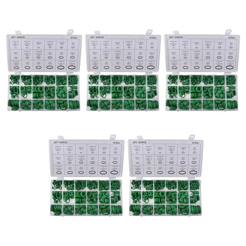 A95G 2650Pcs Car R134A Car O-Ring Repair Automotive Air Conditioning Repair Rubber Sealant Box Set