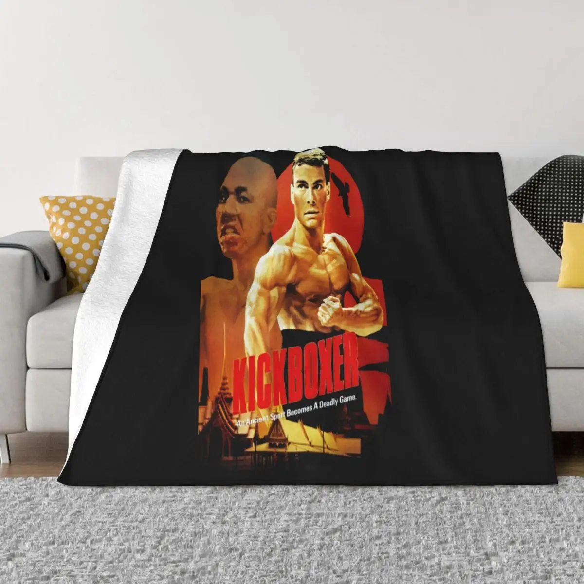 Kickboxer Van Damme Movie Music Male Breathable Cheap Sale Crewneck Women Crewneck Creative Sale Different Throw Blanket