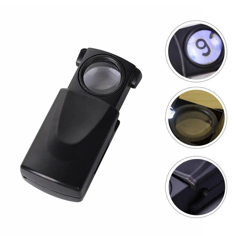 

4Pcs 30x Pull-Type LED Magnifier Lightweight Handheld for Collectors and Exploration Jewelry Magnifying Glass