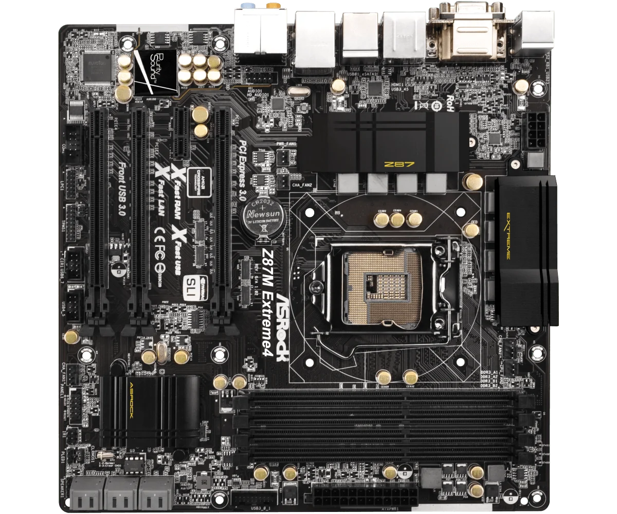 Imagem -02 - Asrock-placa-mãe Z87m Extremo Lga 1150 Intel Z87 Ddr3 32gb I74790 4770 4590 4370 4130 G3450 Micro Atx