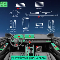 Tpu Transparent Film for 23 Honda Accord 11th Car Interior Sticker Center Console Dashboard Screen Protection Film Accessories