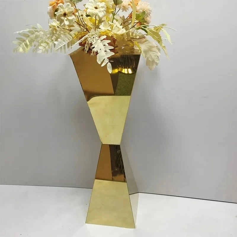 Edelstahl-Blumenständer und Vasen für Hochzeitstischdekorationen, Partydekorationen, 2er-, 4er-, 6er- und 10er-Set – Detail 7