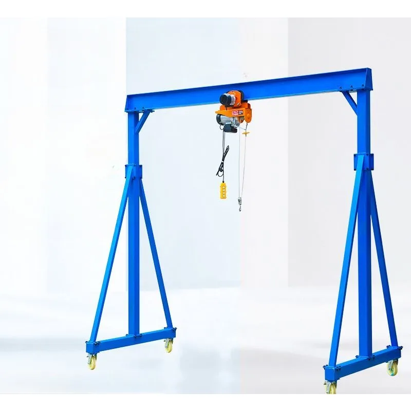 Gantry trolley motor lifting hand propelled mobile gantry crane