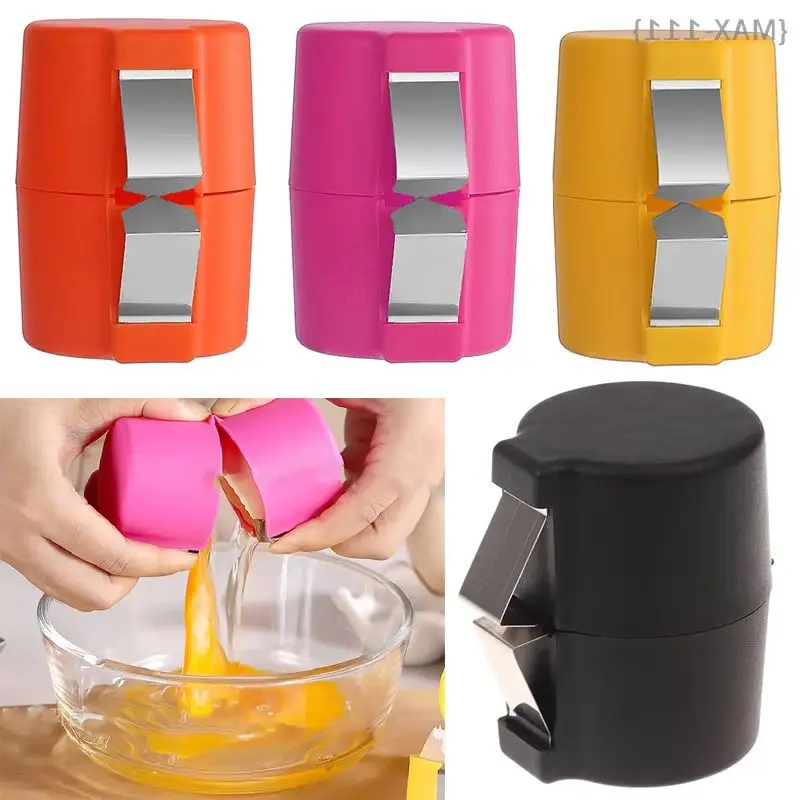 {MAX} Egg Shell Separator Handheld Eggshell Opener Household Egg Cutting Tool Portable Egg Cracking Tool For Home Kitchen Baking