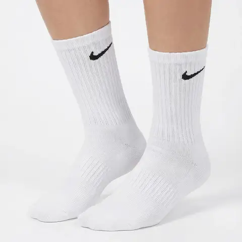 Nike EVERYDAY CUSH CREW 3-Pair Pack Comfortable, versatile high-top sweat-wicking athletic terry socks  SX7664-100