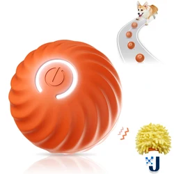 Pelota de juguete inteligente para perro, juguete interactivo para mascotas, pelota móvil y concha, USB, rebote automático para cachorro, regalo de cumpleaños, producto para gato