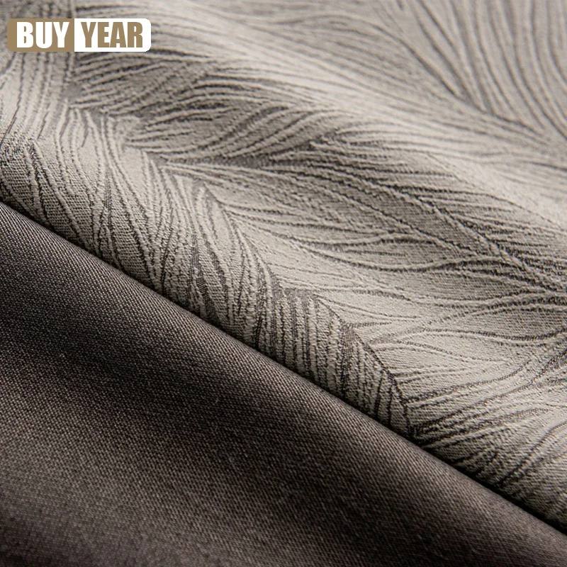 French Light Luxury Jacquard Rich Willow Texture High-precision Blackout Villa Curtains For Living Dining Room Bedroom Custom