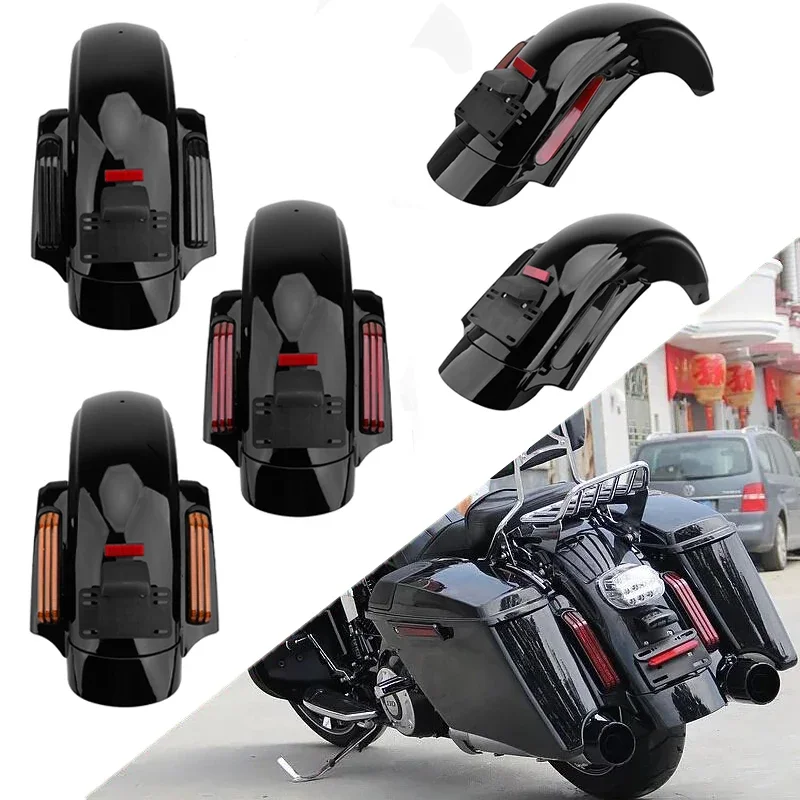 

Motorcycle LED Rear Fender System Extension Fascia Set CVO Style For Harley Touring 2009-2013 Electra Glide FLHX Ultra Limited