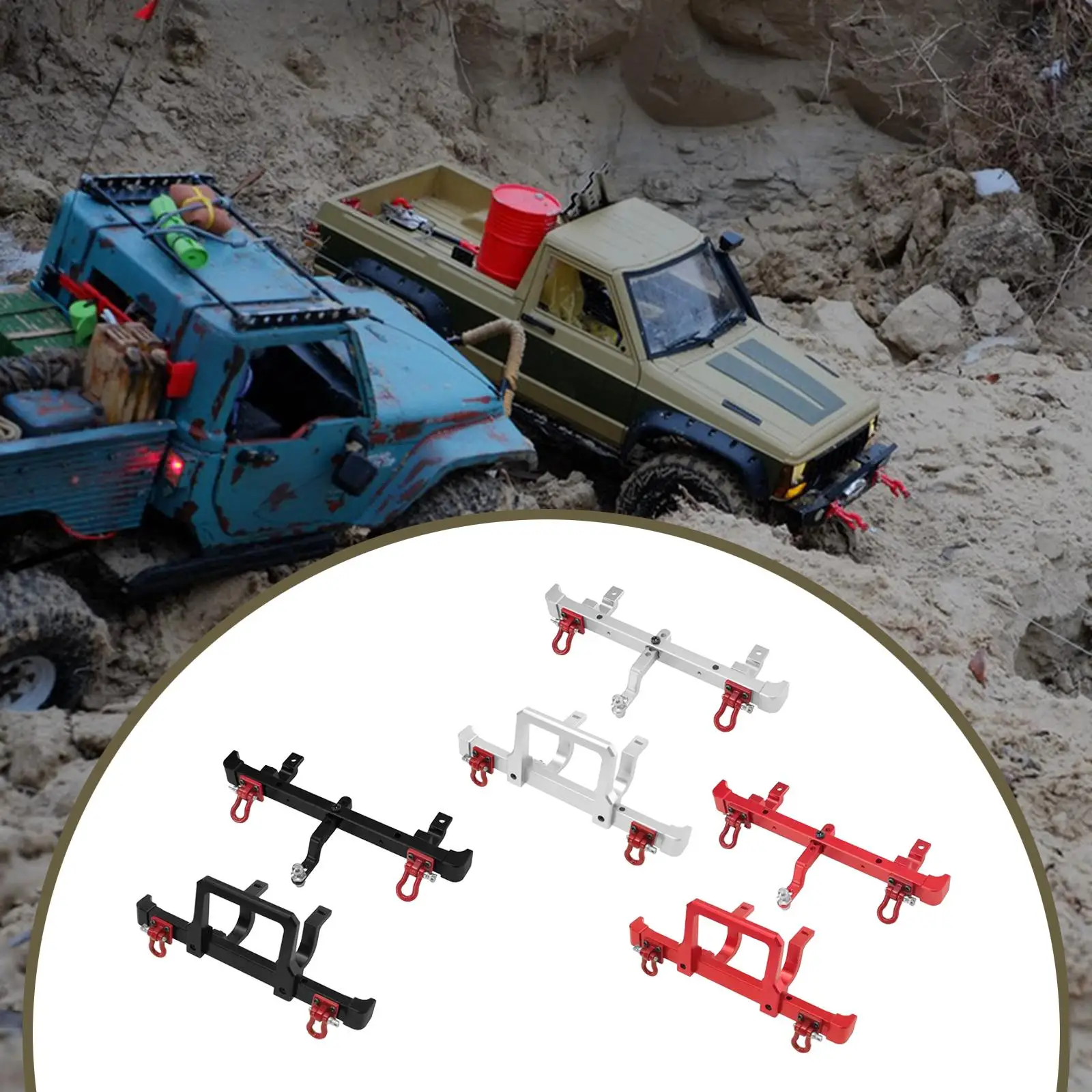 Peças do para-choque traseiro dianteiro do carro 1/12 RC para modificação MN82S MN82T