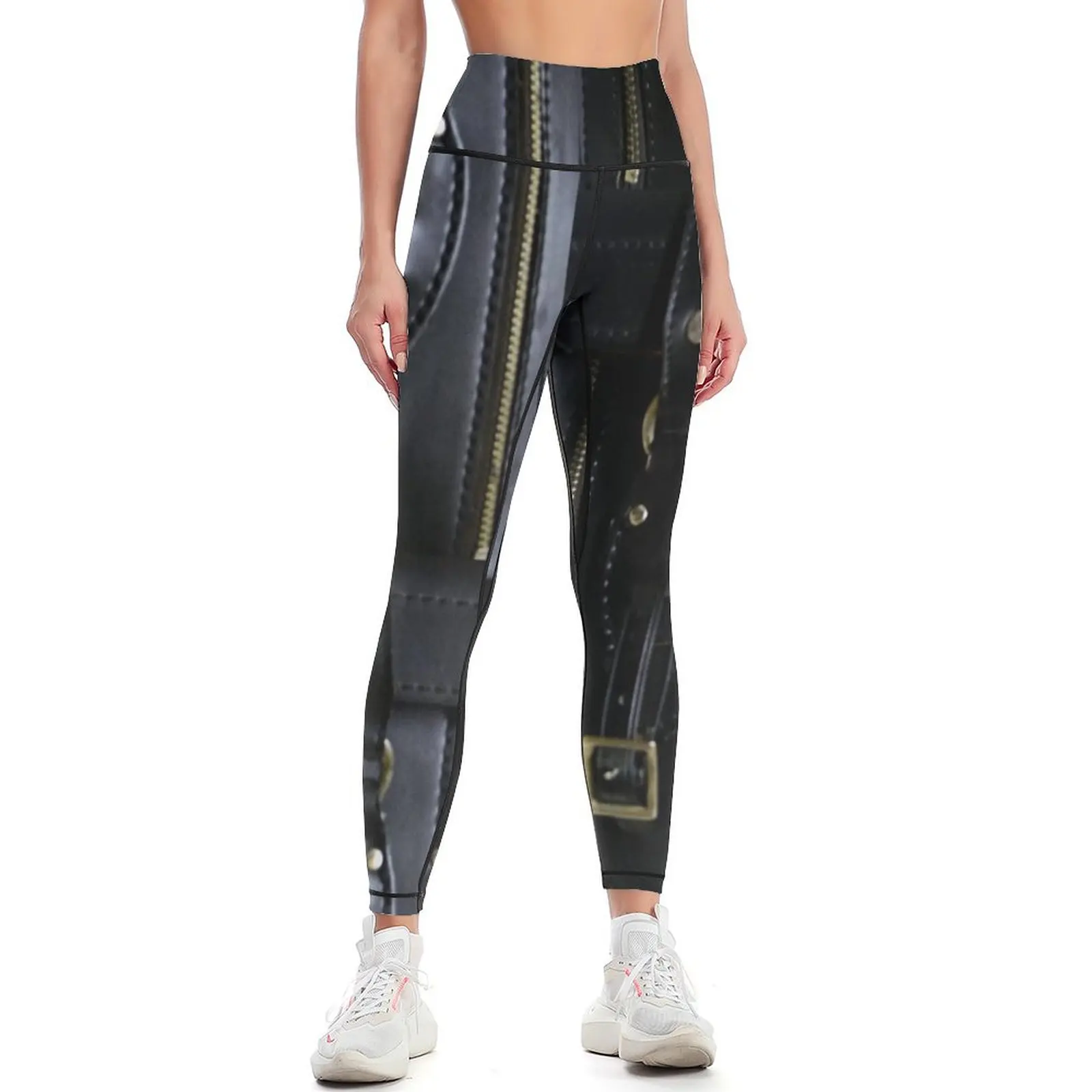 

Leather and Zippers Leggings harem pants Sports pants woman Womens Leggings