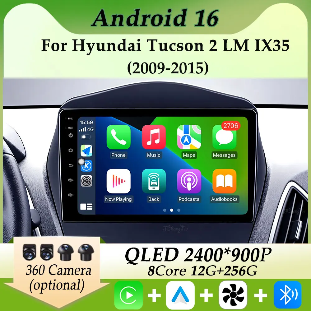 

Car Radio Multimedia Player Carplay Android for Hyundai Tucson 2 LM IX35 2009 - 2015 GPS Navi Split Screen HD Screen DSP Stereo