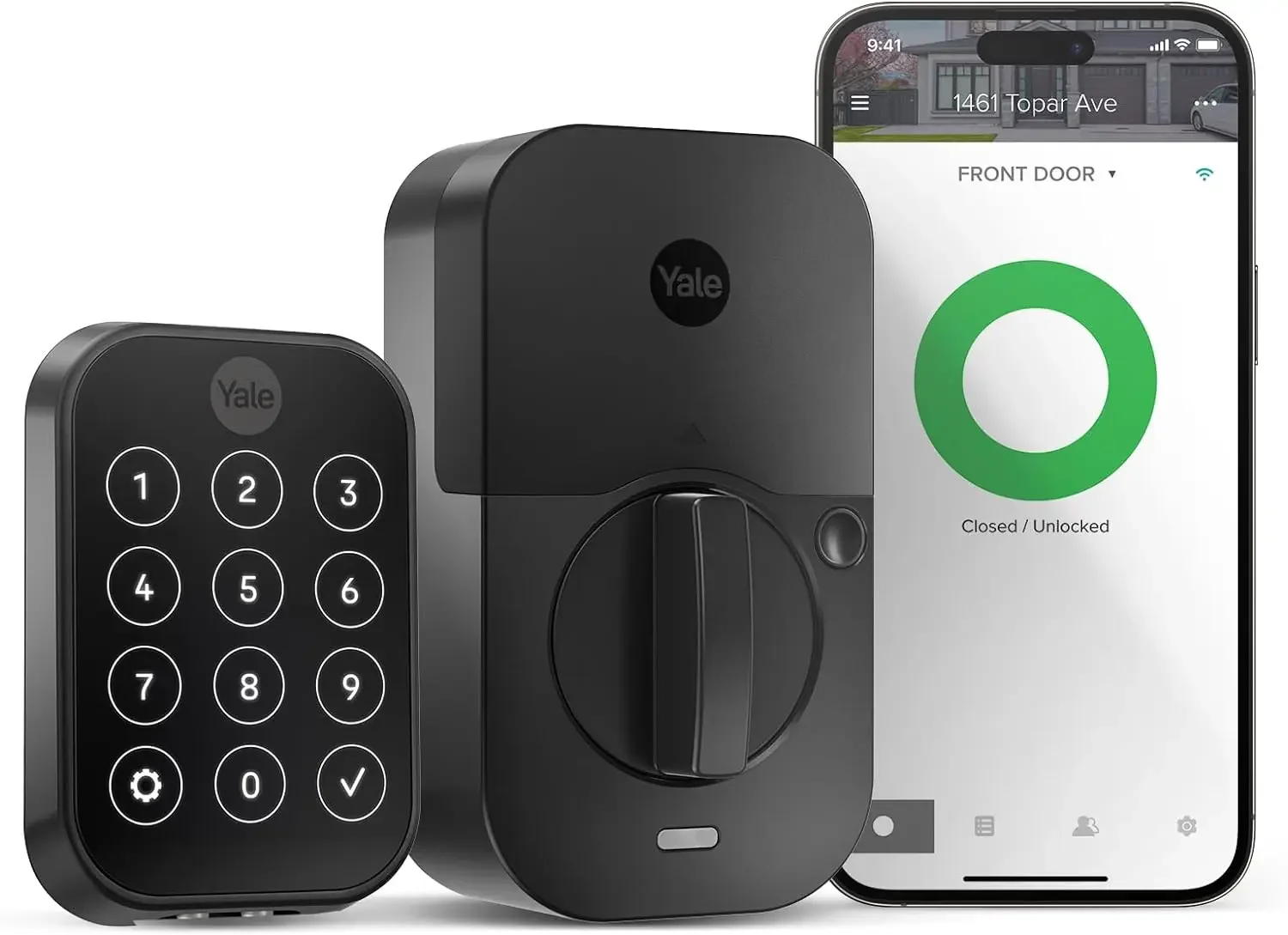 Lock 2 with Wi-Fi ; Key-Free Touchscreen Smart Lock for Keyless Entry and Remote Access - Black - YRD450-WF1-BSP,Passcode Unlock