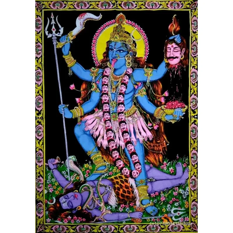 

Ganesha Mandala Tapestry Wall Hanging - Elephant God Hindu Decor Bohemian Living Room Bedroom Yoga Studio Art Cloth