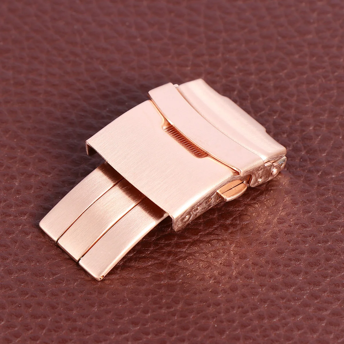 

Steel Strap Buckle Rose Gold Watch Watchband Clasp Stainless Simple Style Sturdy for Wrist