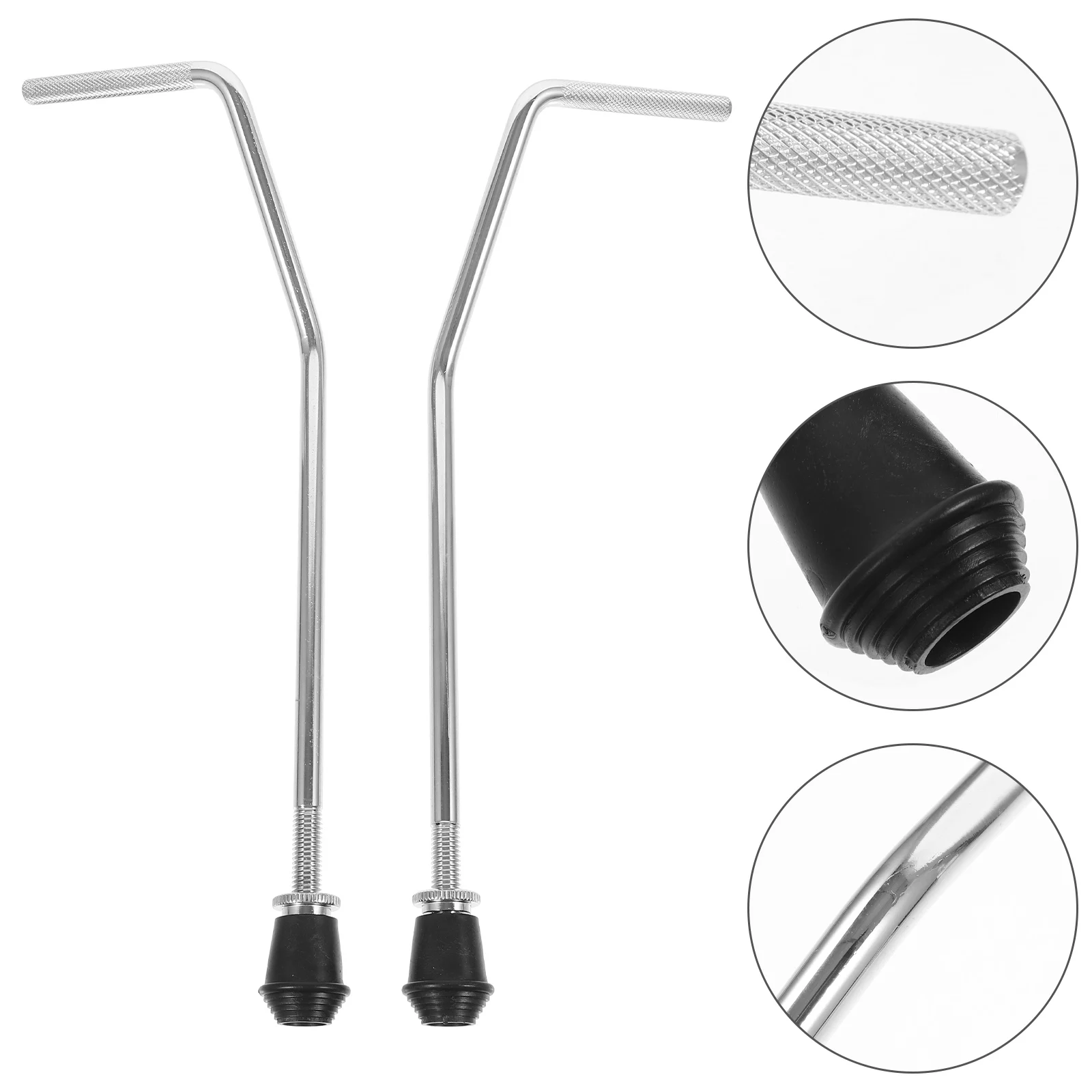 

2 Pcs Rack Drum Bracket Accessories Braces Tom Mount Musical Instrument Silver Metal