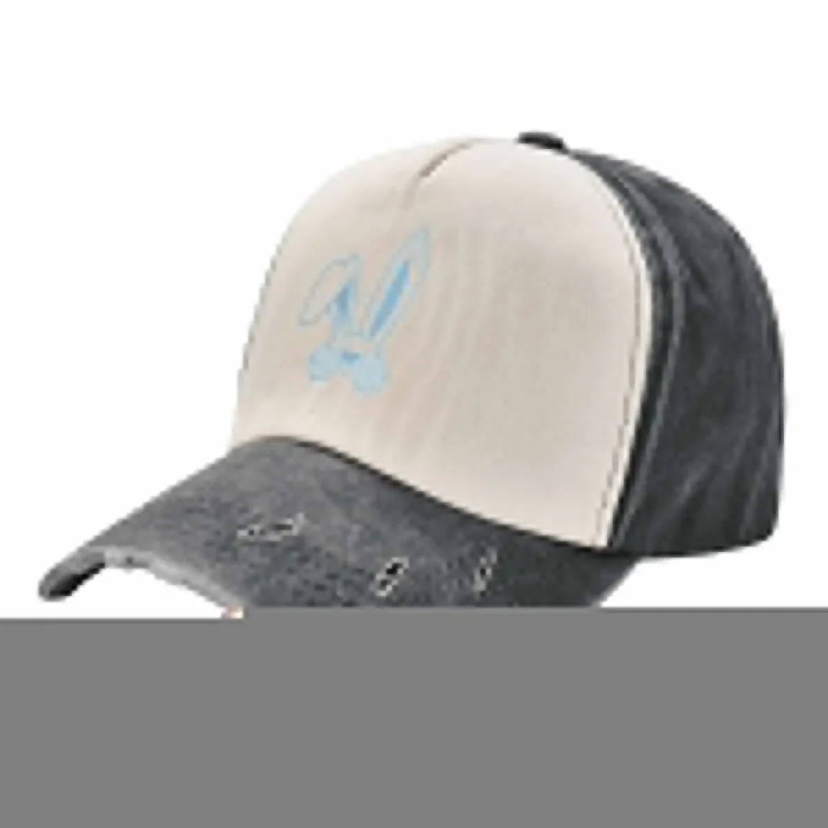 

Badass Funny Bunny With Glasses - A Rabbit With Glasses Blue Color Design Baseball Cap Hat Baseball Cap Hats For Women Men's